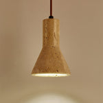 Alchemica Travertine Pendant Light – Sculptural Stone Lamp for Dining & Kitchen