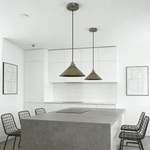 Alessia Cone Pendant Light in Antique Brass – Modern Minimalist Ceiling Lamp