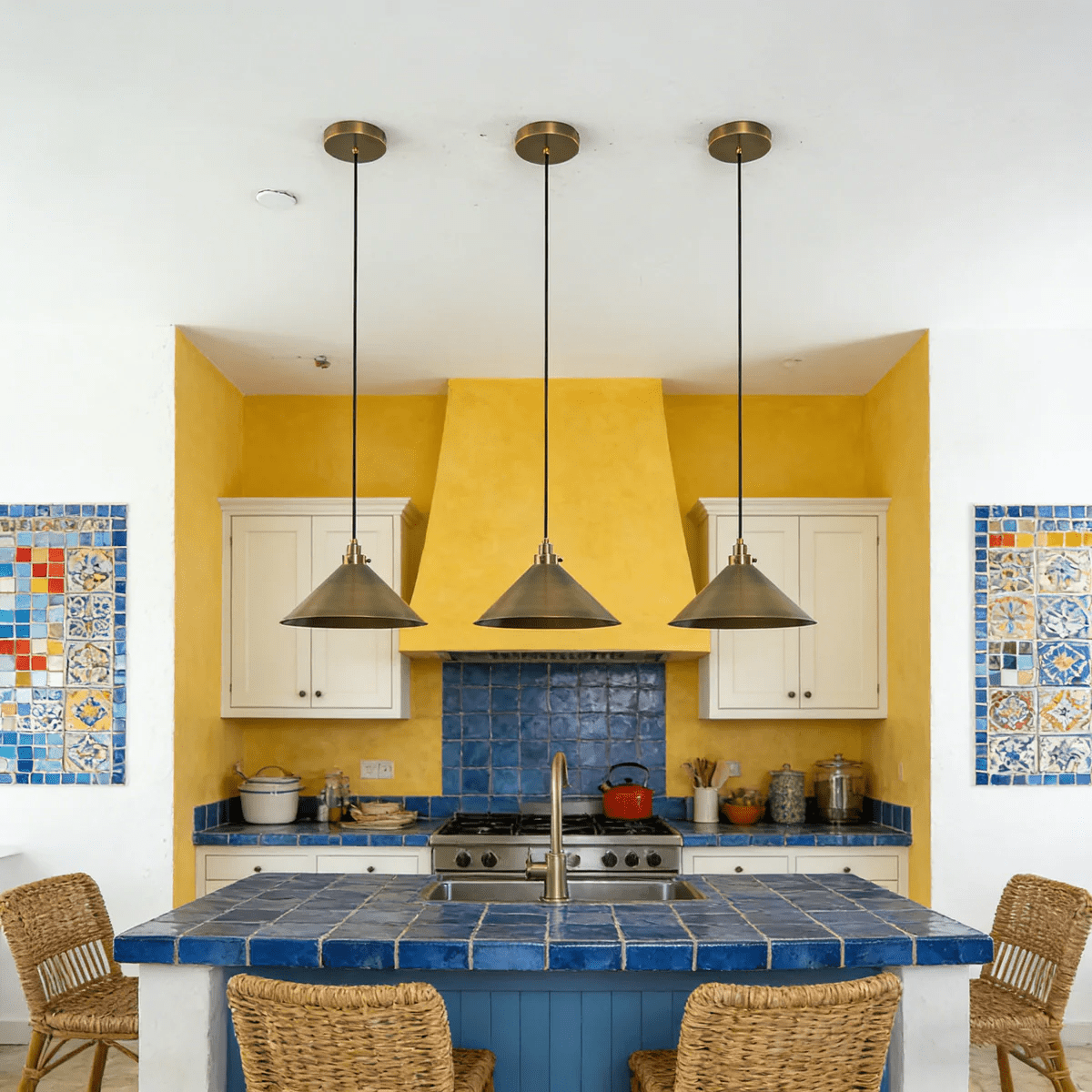 Alessia Cone Pendant Light in Antique Brass – Modern Minimalist Ceiling Lamp