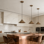 Alessia Cone Pendant Light in Antique Brass – Modern Minimalist Ceiling Lamp