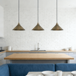 Alessia Cone Pendant Light in Antique Brass – Modern Minimalist Ceiling Lamp
