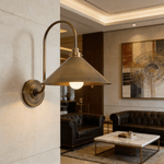 Alessia Cone Wall Sconce in Antique Brass for Modern Interiors