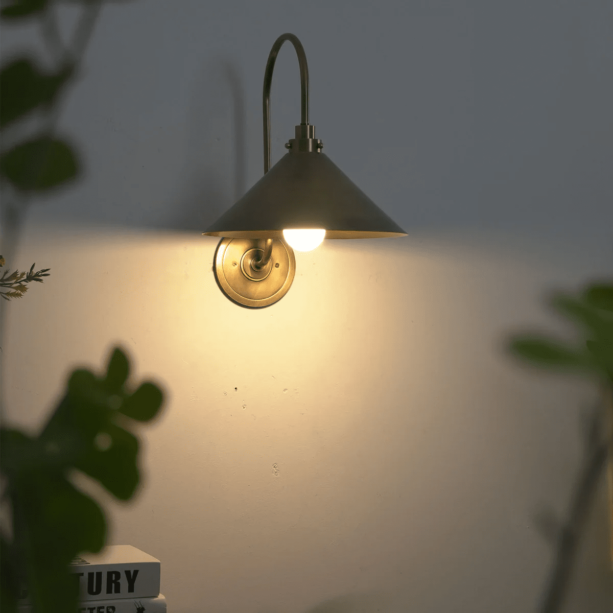 Alessia Cone Wall Sconce in Antique Brass for Modern Interiors