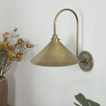 Alessia Cone Wall Sconce in Antique Brass for Modern Interiors