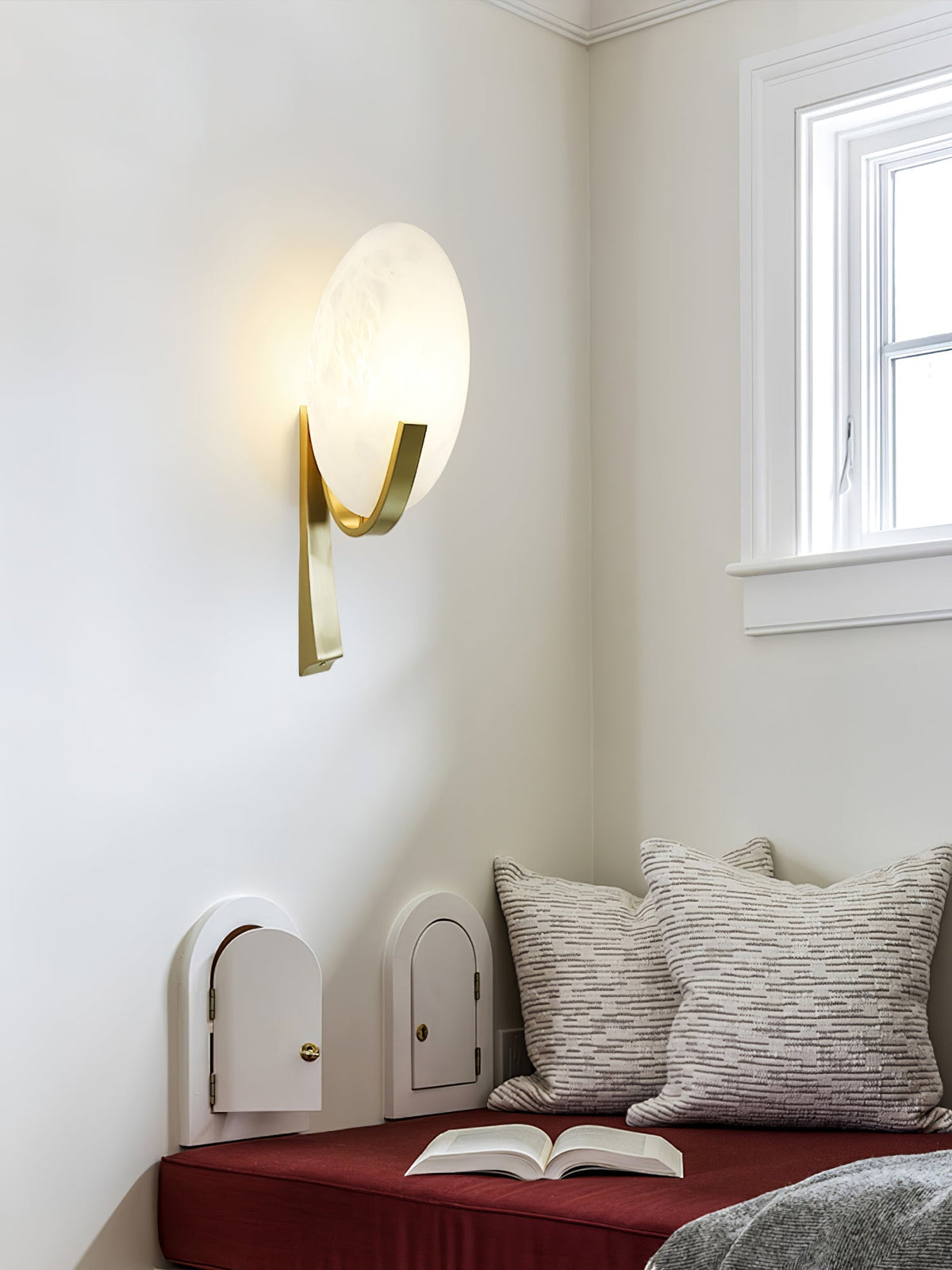 Alice Alabaster Plug In Wall Lamp