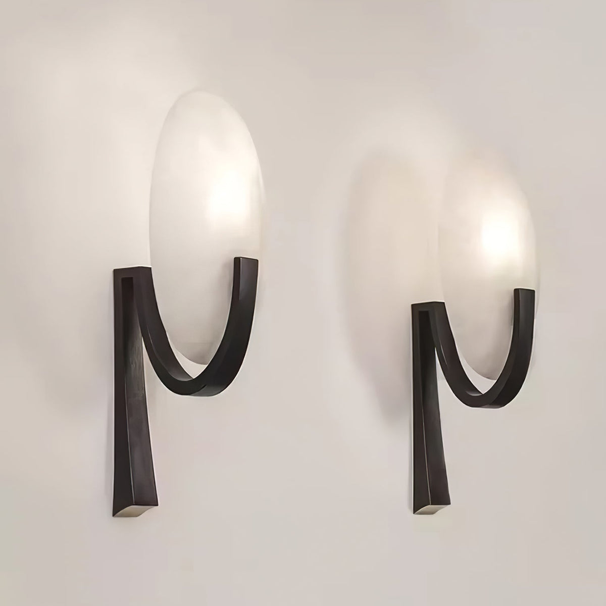 Alice Alabaster Plug In Wall Lamp