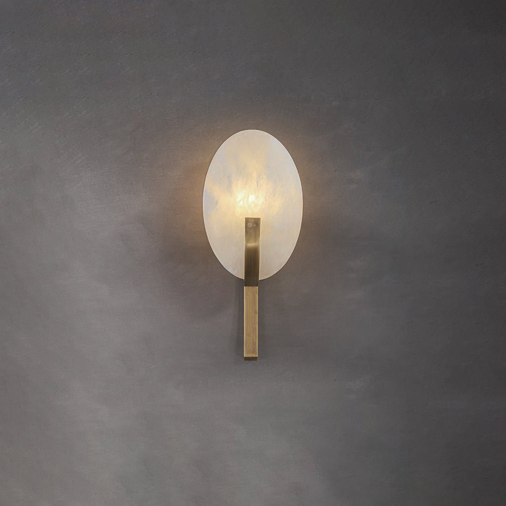 Alice Alabaster Plug In Wall Lamp