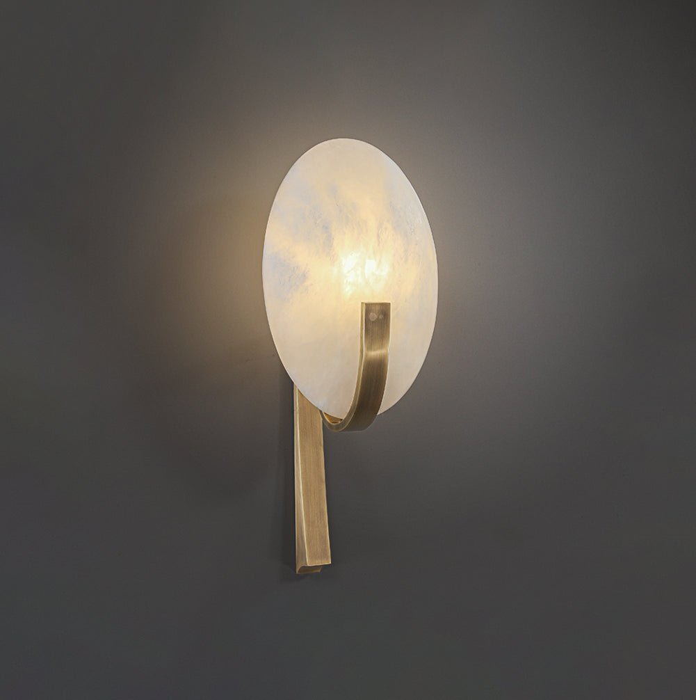 Alice Alabaster Plug In Wall Lamp
