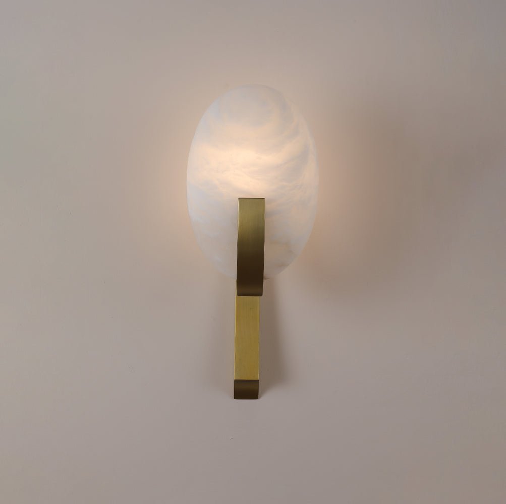 Alice Alabaster Plug In Wall Lamp