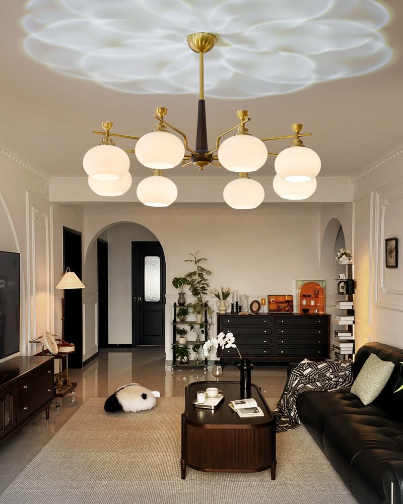 Alistair Sphere Chandelier — Modern Gold & Glass Pendant Light
