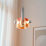Alohi Modern Orange Glass Pendant Light with Chrome Finish