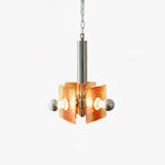 Alohi Modern Orange Glass Pendant Light with Chrome Finish