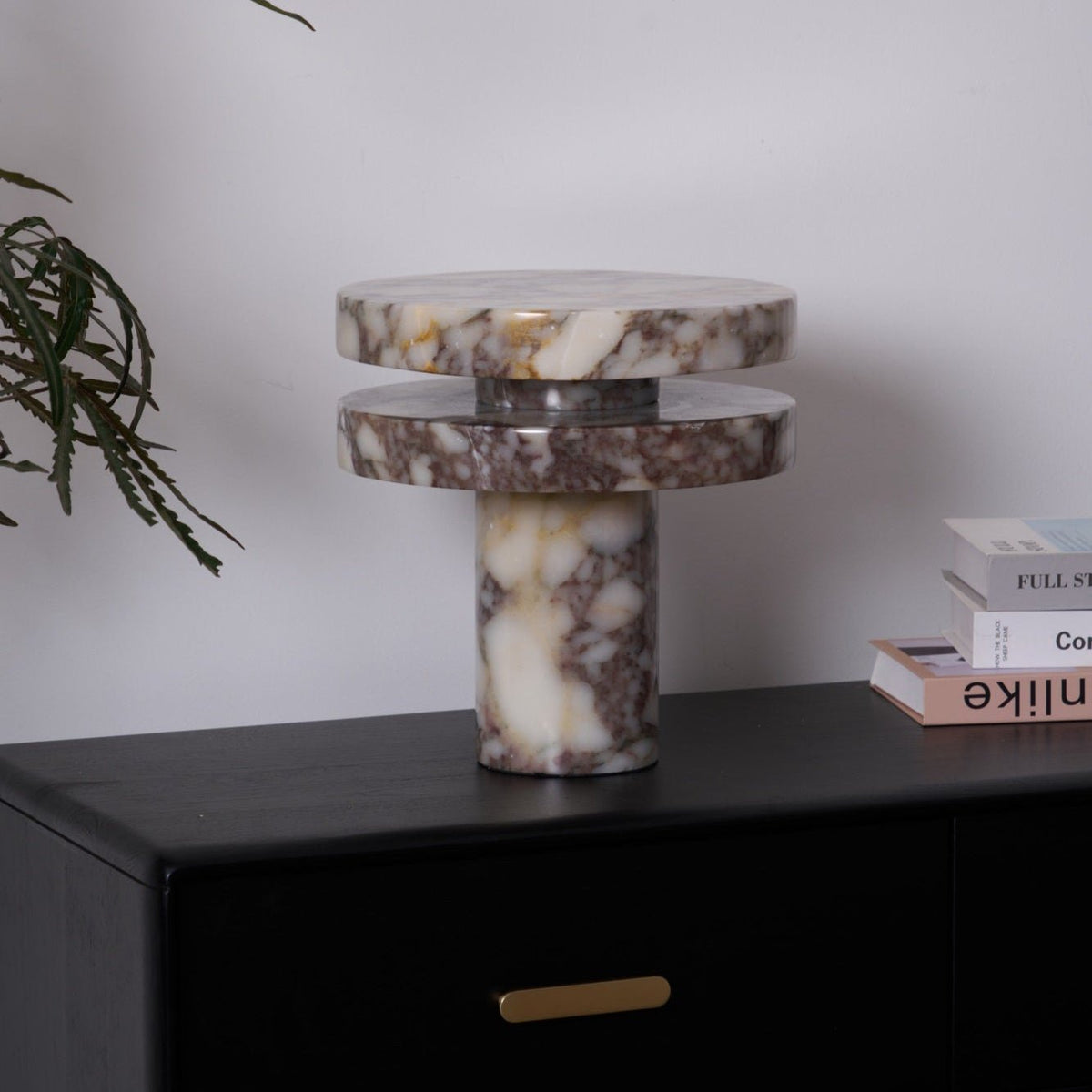 Halo Marble Table Lamp – Sculptural LED Accent Light in Natural Stone