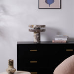 Halo Marble Table Lamp – Sculptural LED Accent Light in Natural Stone