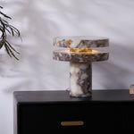 Halo Marble Table Lamp – Sculptural LED Accent Light in Natural Stone