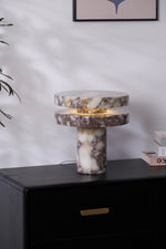 Halo Marble Table Lamp – Sculptural LED Accent Light in Natural Stone