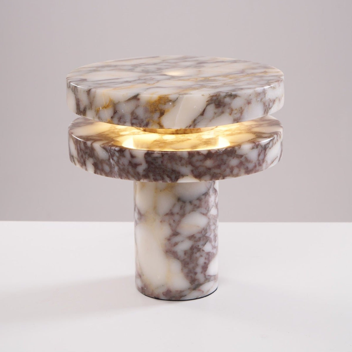 Halo Marble Table Lamp – Sculptural LED Accent Light in Natural Stone