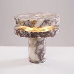 Halo Marble Table Lamp – Sculptural LED Accent Light in Natural Stone