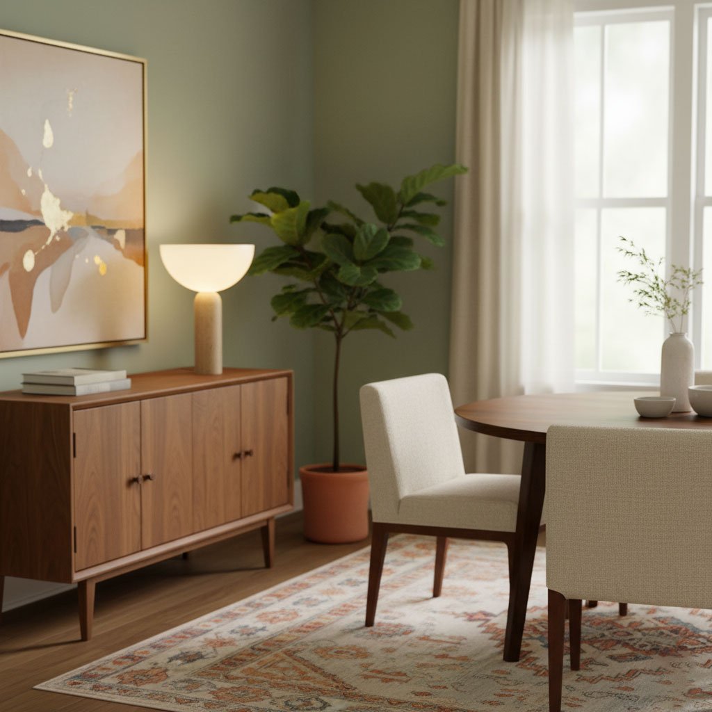 Alto Sculptural Travertine Table Lamp with Opal Glass Shade