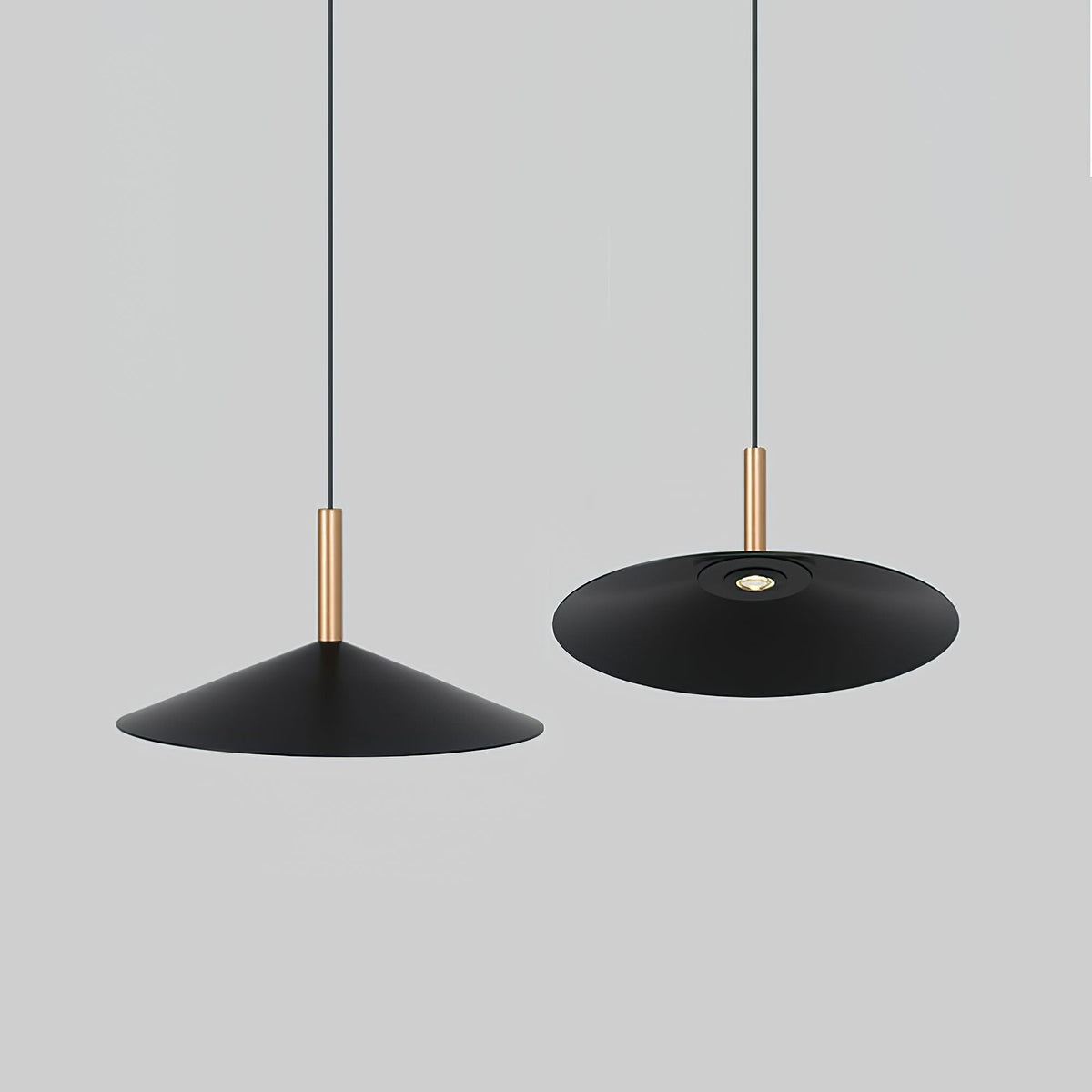 Altura Cone LED Pendant Light in Black and Gold for Modern Interiors