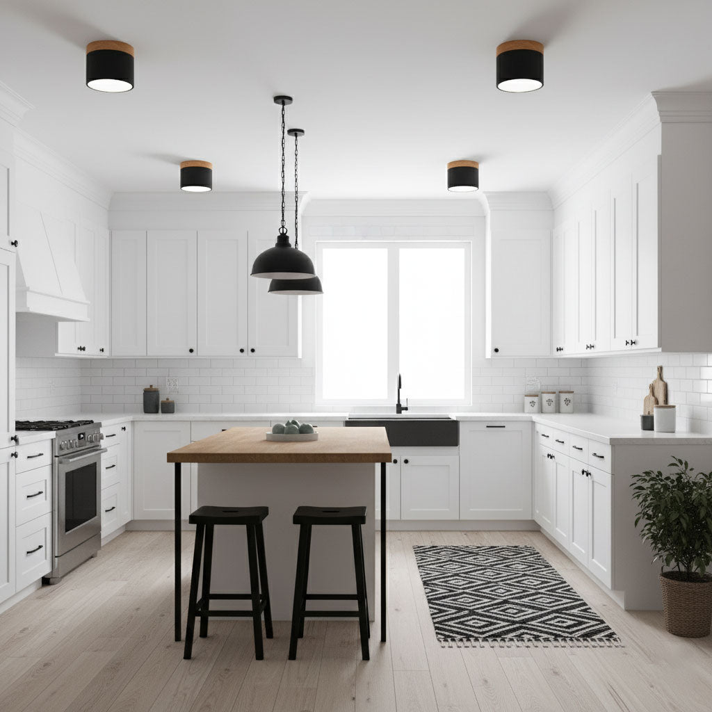 Alva Wooden Surface Downlight – Scandinavian Minimalist Ceiling Lamp