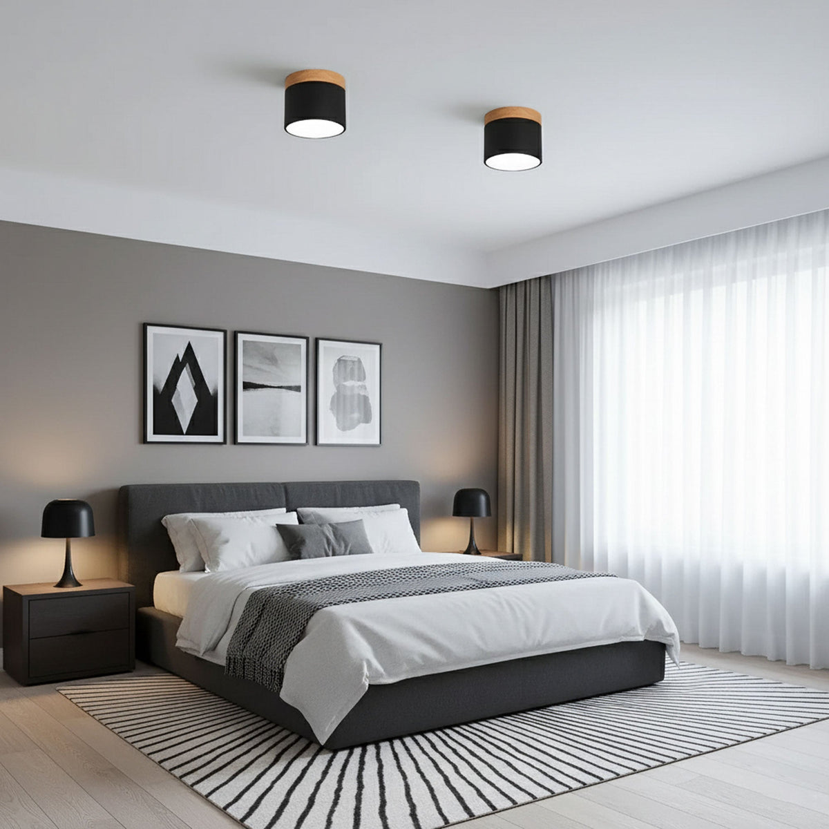 Alva Wooden Surface Downlight – Scandinavian Minimalist Ceiling Lamp