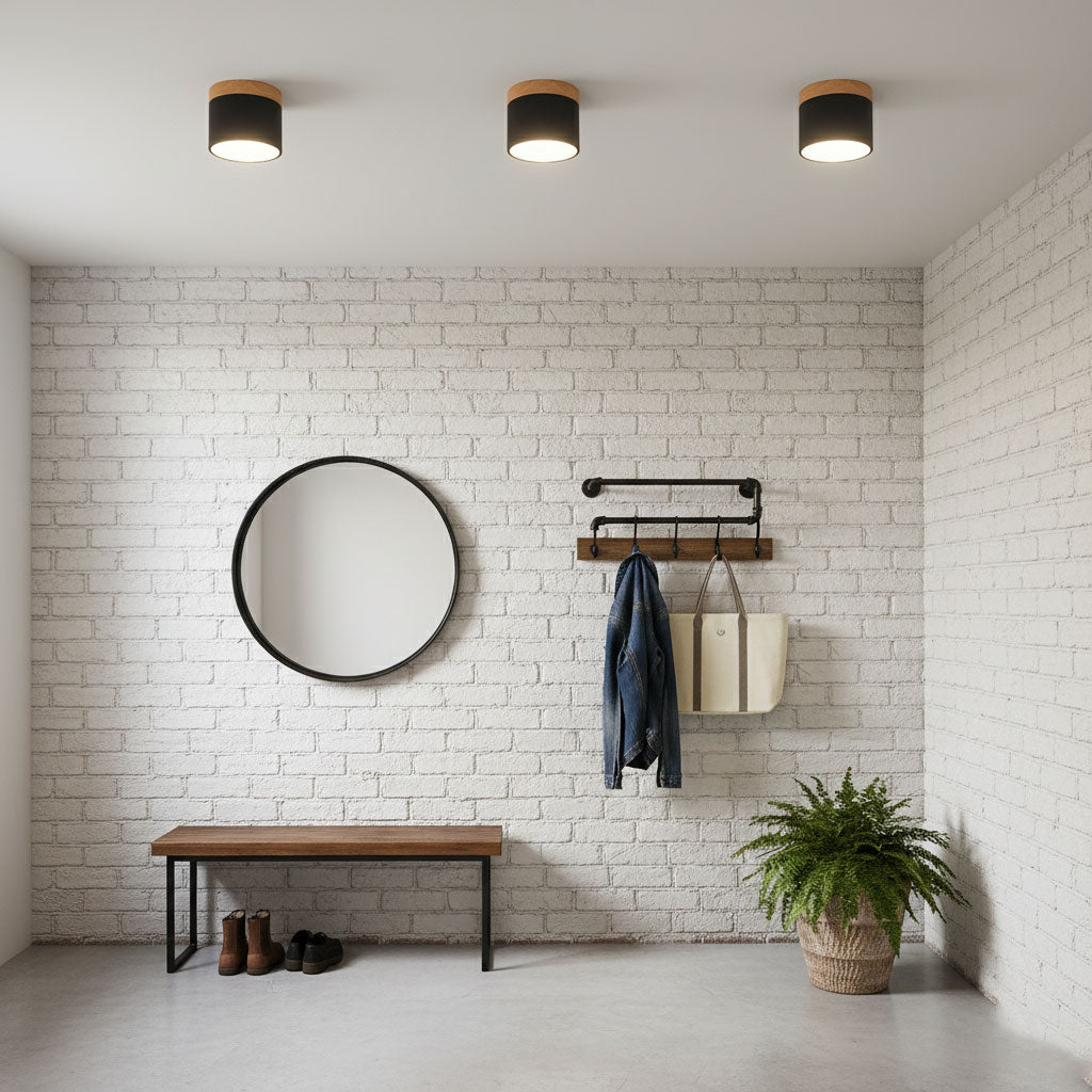 Alva Wooden Surface Downlight – Scandinavian Minimalist Ceiling Lamp