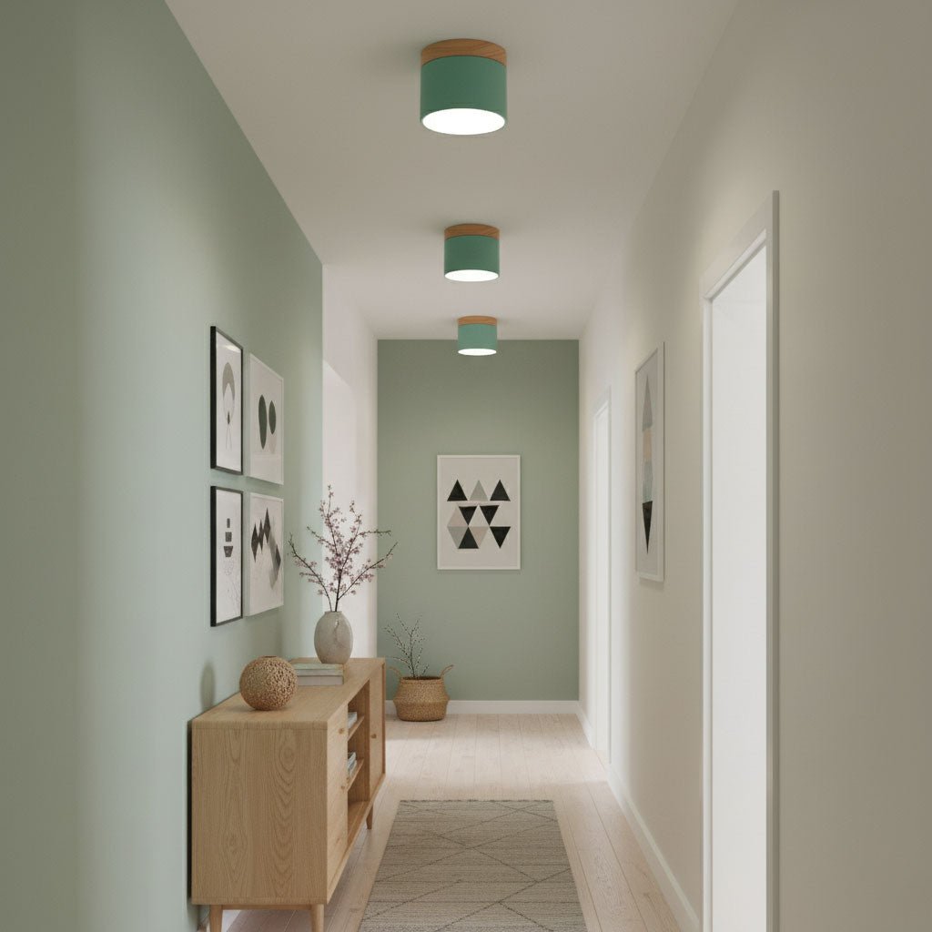 Alva Wooden Surface Downlight – Scandinavian Minimalist Ceiling Lamp