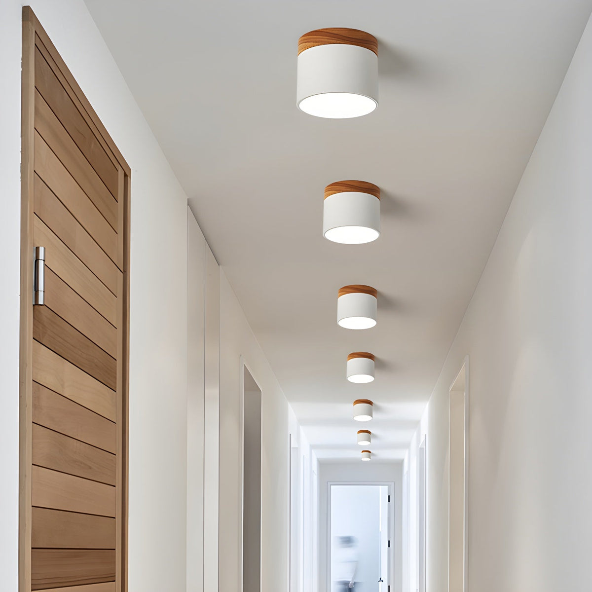 Alva Wooden Surface Downlight – Scandinavian Minimalist Ceiling Lamp