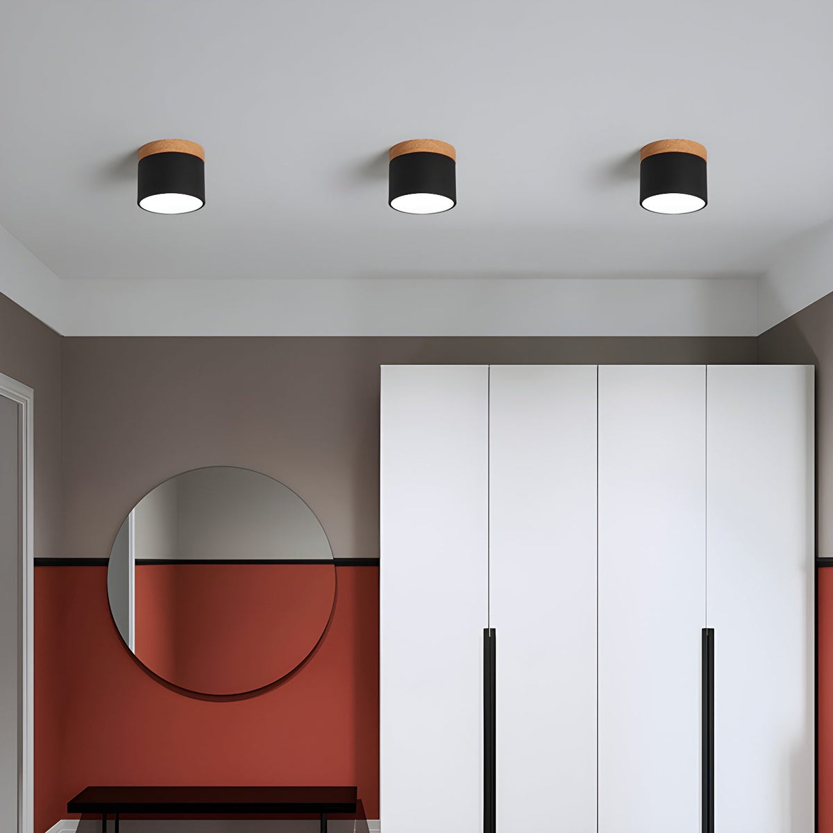 Alva Wooden Surface Downlight – Scandinavian Minimalist Ceiling Lamp