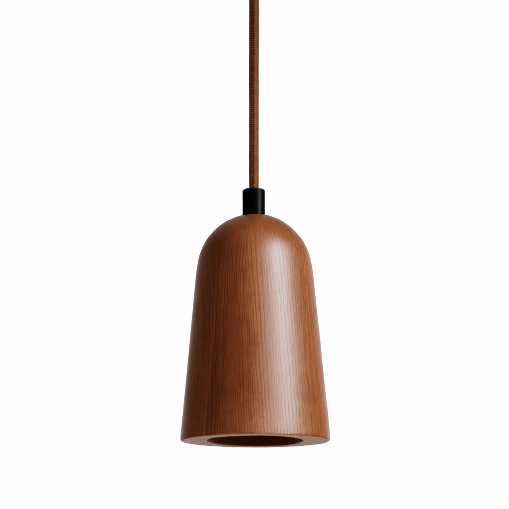 Alven Taper Wooden Pendant Light – Minimalist Hanging Lamp for Dining & Living Spaces