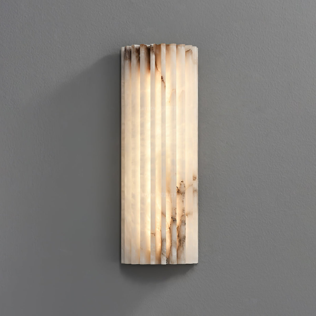 Alvia Alabaster Wall Sconce — Natural Stone LED Wall Light