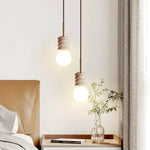 Alvia Travertine Pendant Light – Sculpted Stone & Brass Modern Hanging Lamp