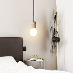Alvia Travertine Pendant Light – Sculpted Stone & Brass Modern Hanging Lamp