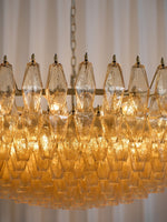 Amber Sorrento Multi-Tier Glass Chandelier, 59-Inch Wide Statement Lighting