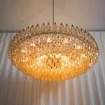 Amber Sorrento Multi-Tier Glass Chandelier, 59-Inch Wide Statement Lighting