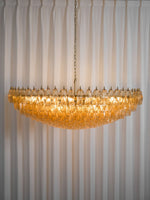 Amber Sorrento Multi-Tier Glass Chandelier, 59-Inch Wide Statement Lighting