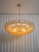 Amber Sorrento Multi-Tier Glass Chandelier, 59-Inch Wide Statement Lighting