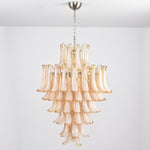 Amber Cloud Glass Petal Chandelier – Modern Designer Hanging Light