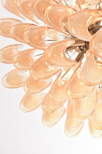 Amber Cloud Glass Petal Chandelier – Modern Designer Hanging Light