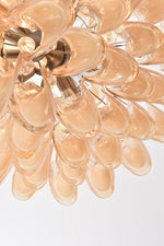 Amber Cloud Glass Petal Chandelier – Modern Designer Hanging Light