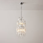 Amber Prism Linear Chandelier in Gold Finish
