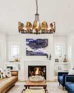 amber-shell-chandelier
