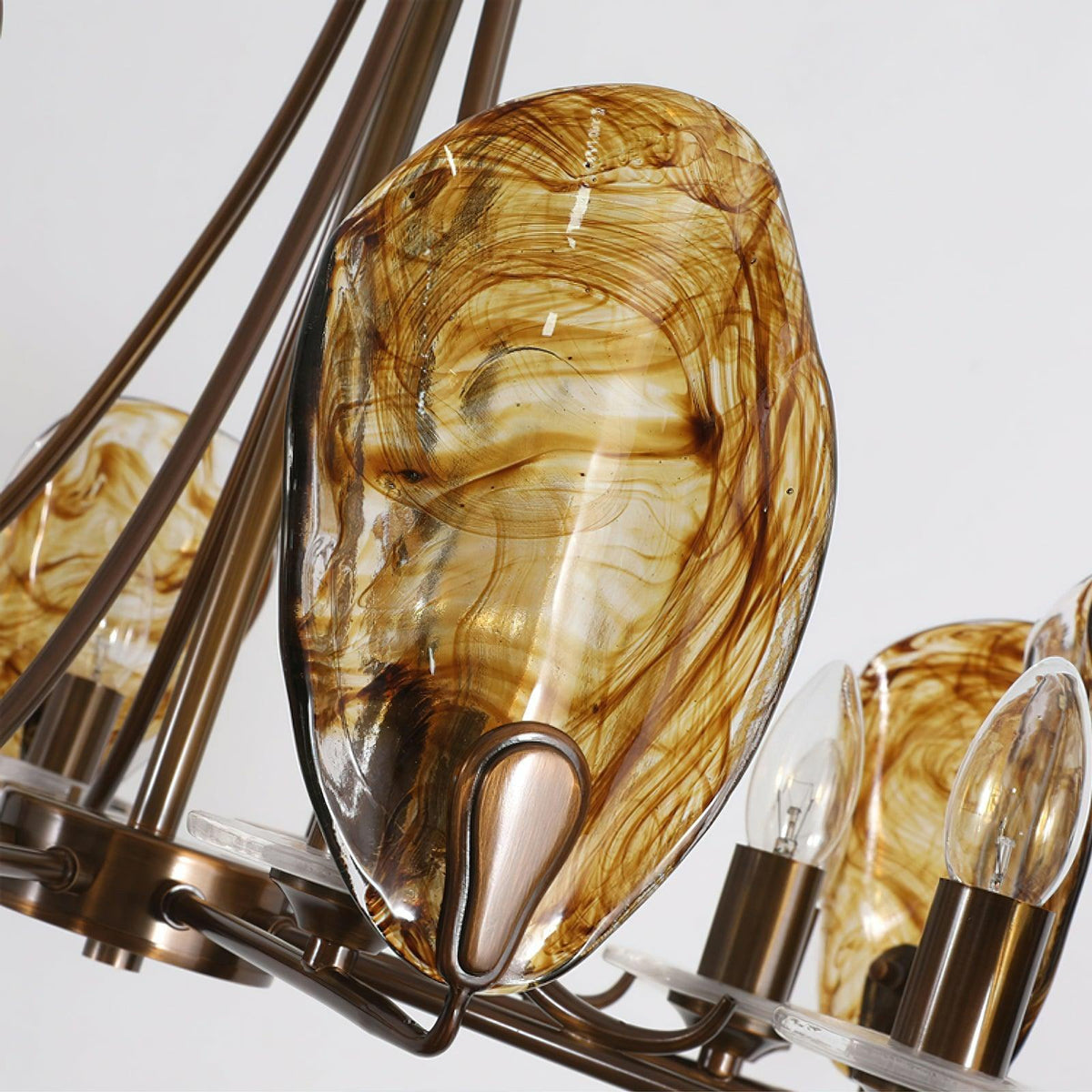 amber-shell-chandelier