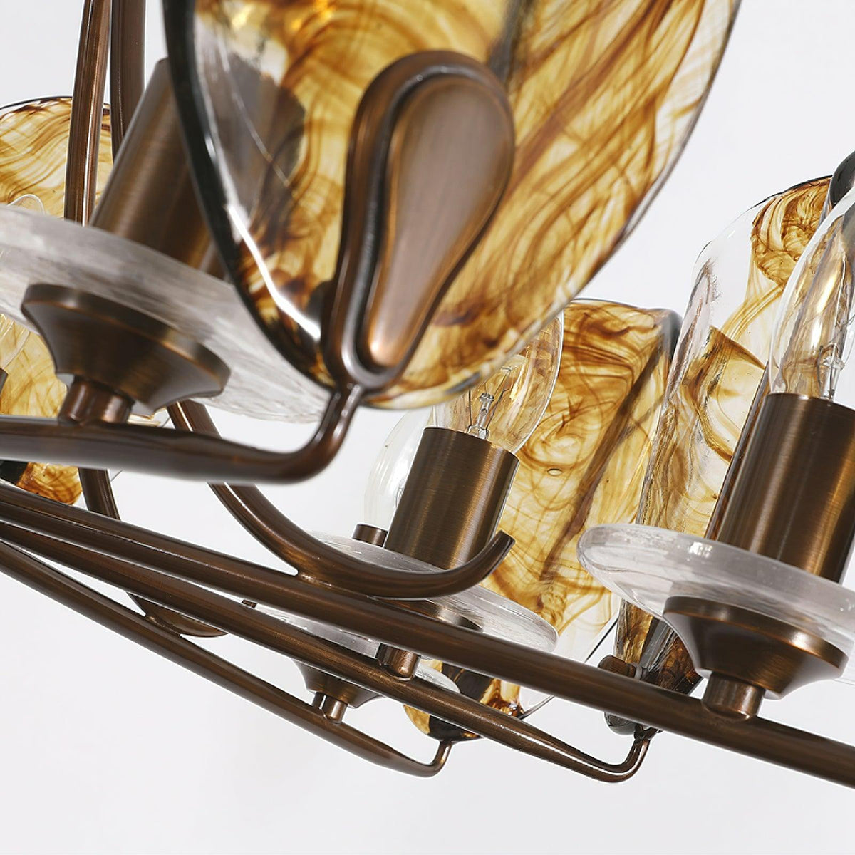 amber-shell-chandelier