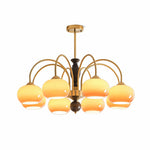 Amberly Arch Chandelier – Mid-Century Modern Amber Glass Pendant Light