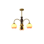 Amberly Arch Chandelier – Mid-Century Modern Amber Glass Pendant Light