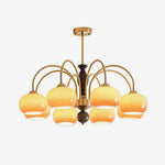 Amberly Arch Chandelier – Mid-Century Modern Amber Glass Pendant Light