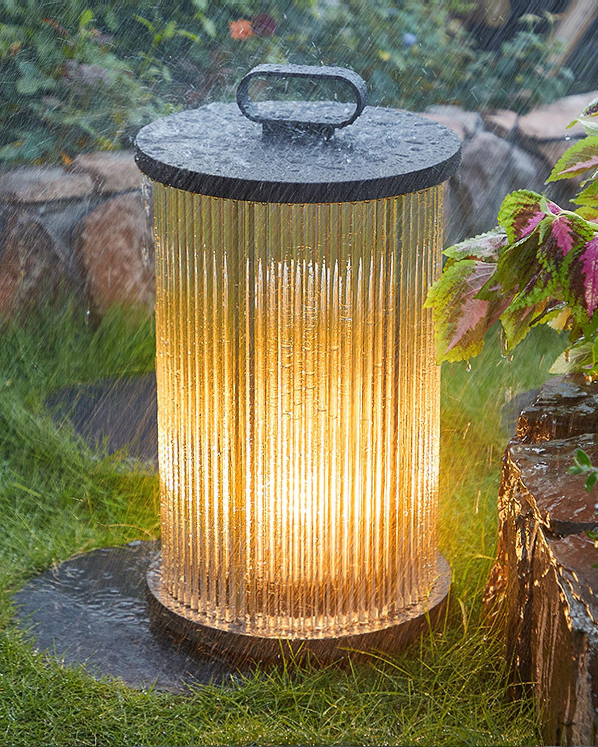 Ambient Line Lantern Garden Light – Stainless Steel Outdoor Post Lamp