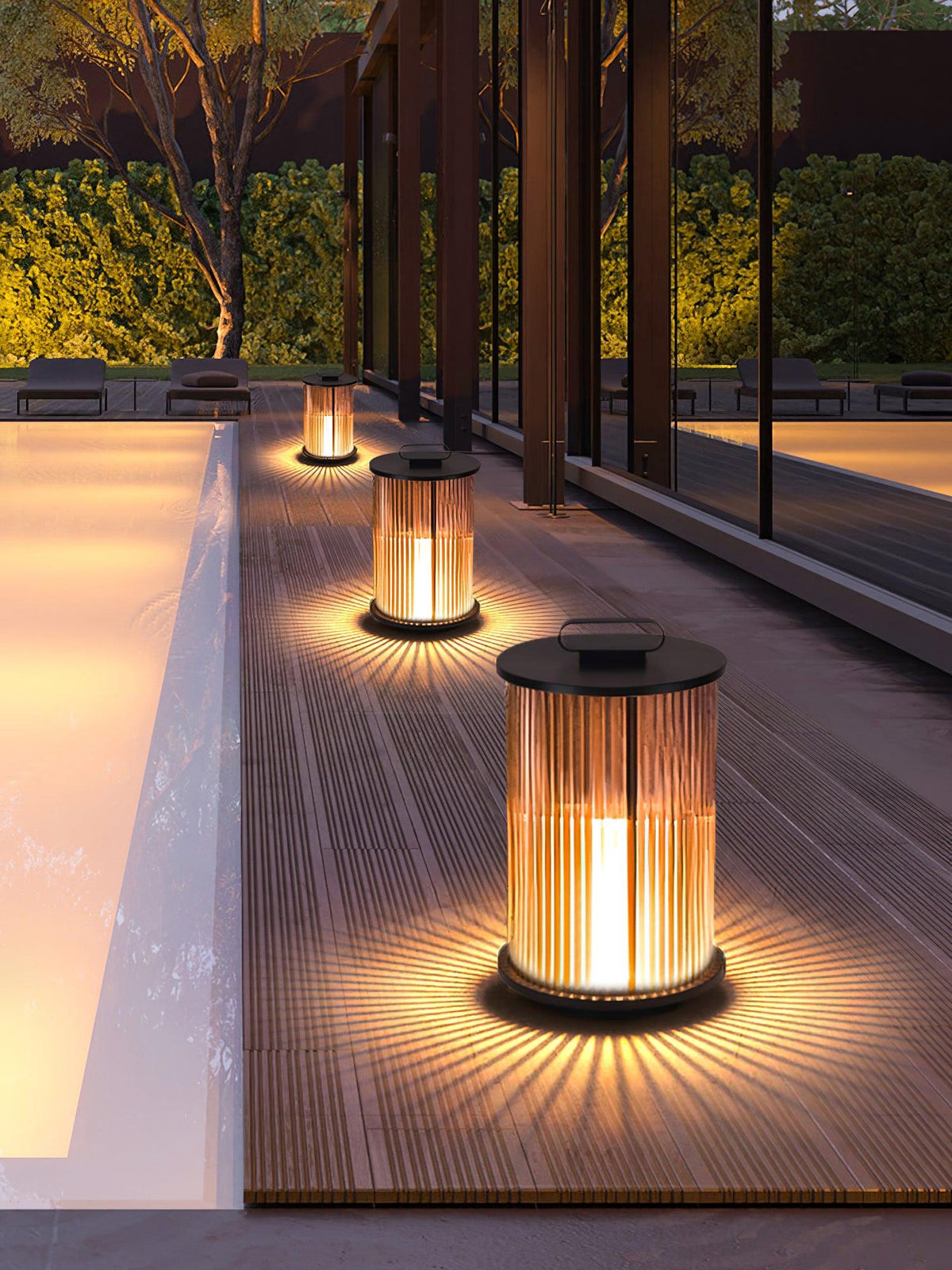 Ambient Line Lantern Garden Light – Stainless Steel Outdoor Post Lamp